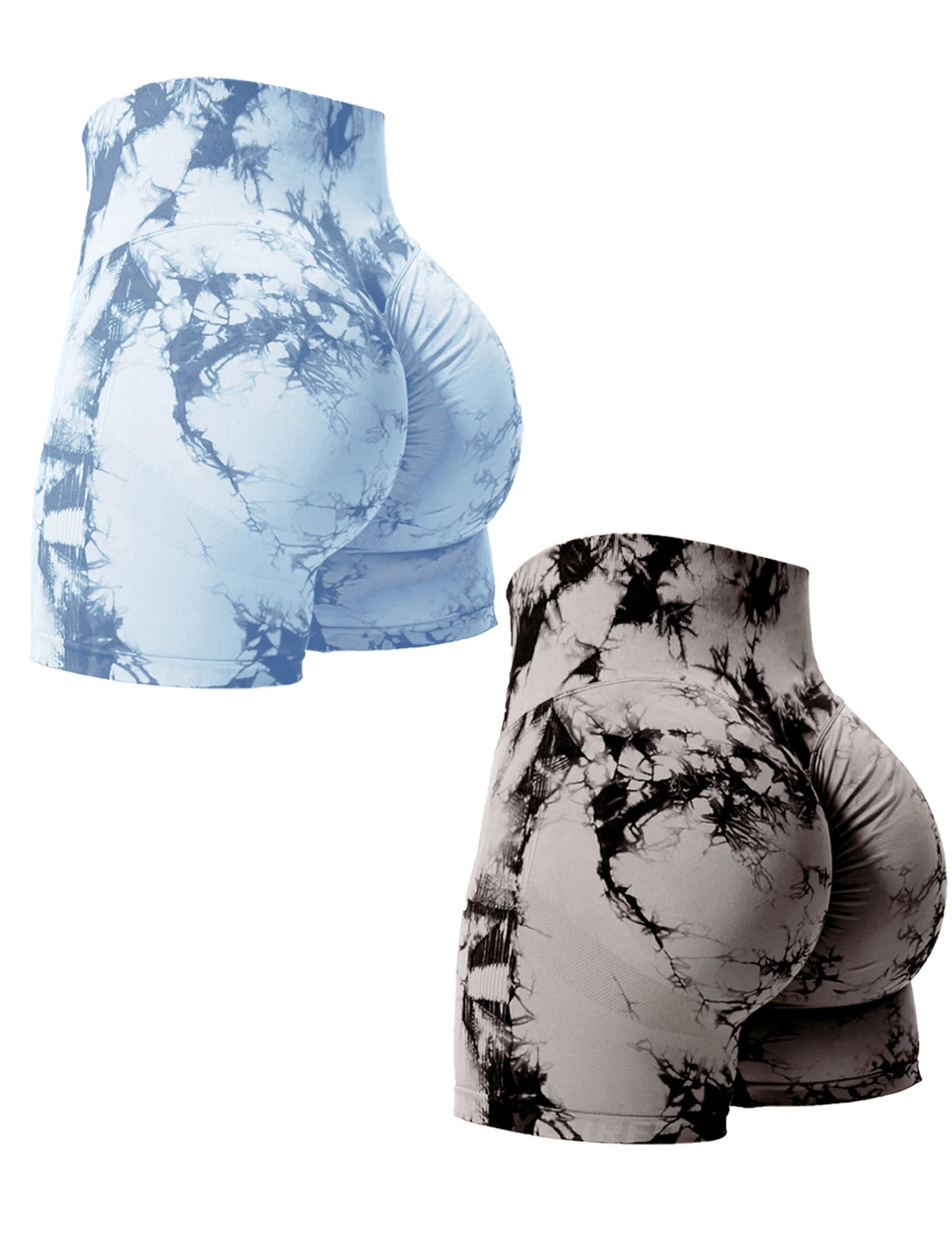 2PCS Tie Dye Gym Shorts