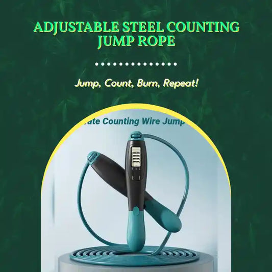Adjustable Steel Counting Jump Rope by@Outfy
