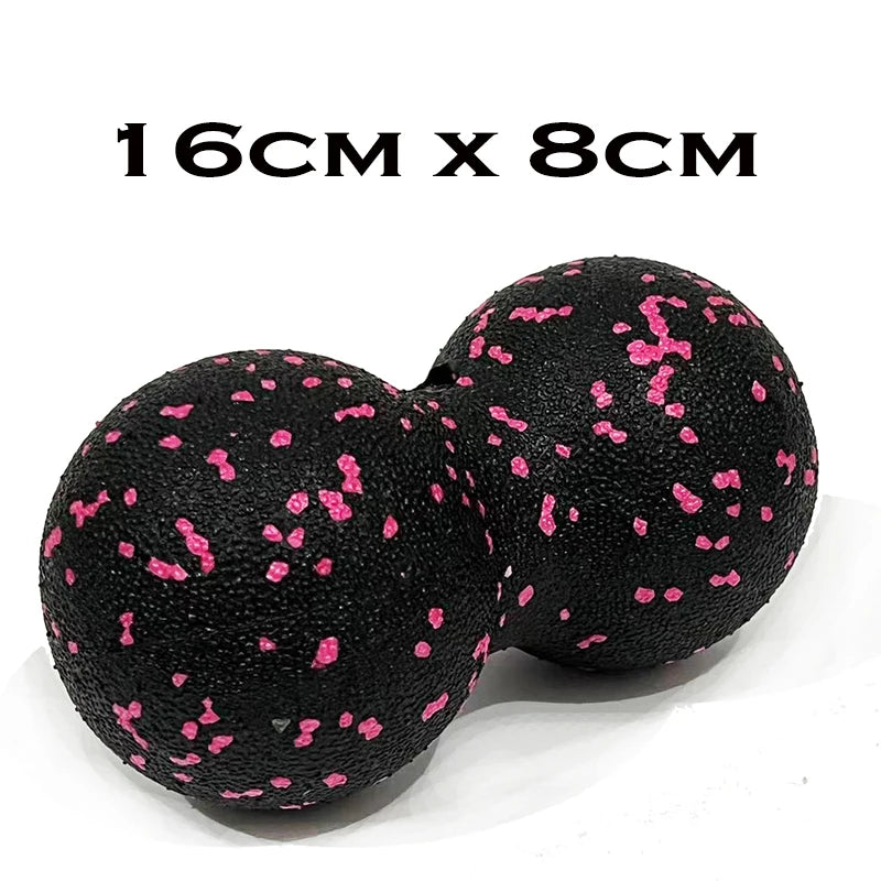Peanut Fitness Massage Ball Set Yoga Roller Double Lacrosse Mobility Ball for Myofascial Physical Therapy Deep Tissue Massage