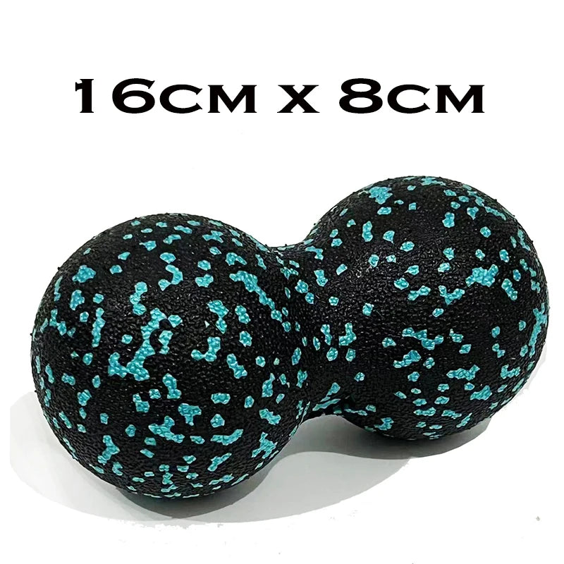 Peanut Fitness Massage Ball Set Yoga Roller Double Lacrosse Mobility Ball for Myofascial Physical Therapy Deep Tissue Massage