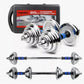 Adjustable Dumbbell Kit Barbell and Weights Discs 20kg