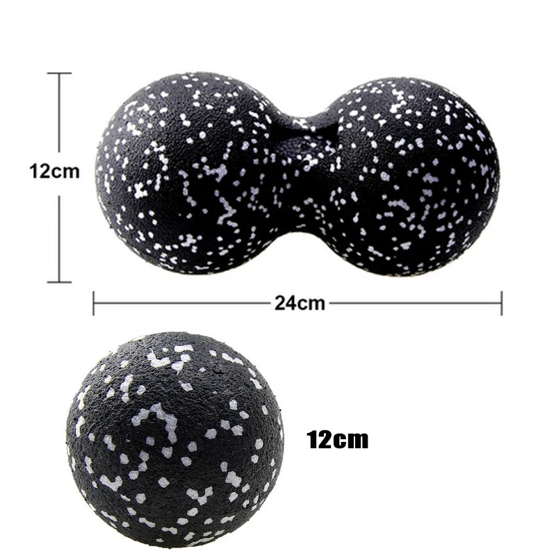 Peanut Fitness Massage Ball Set Yoga Roller Double Lacrosse Mobility Ball for Myofascial Physical Therapy Deep Tissue Massage