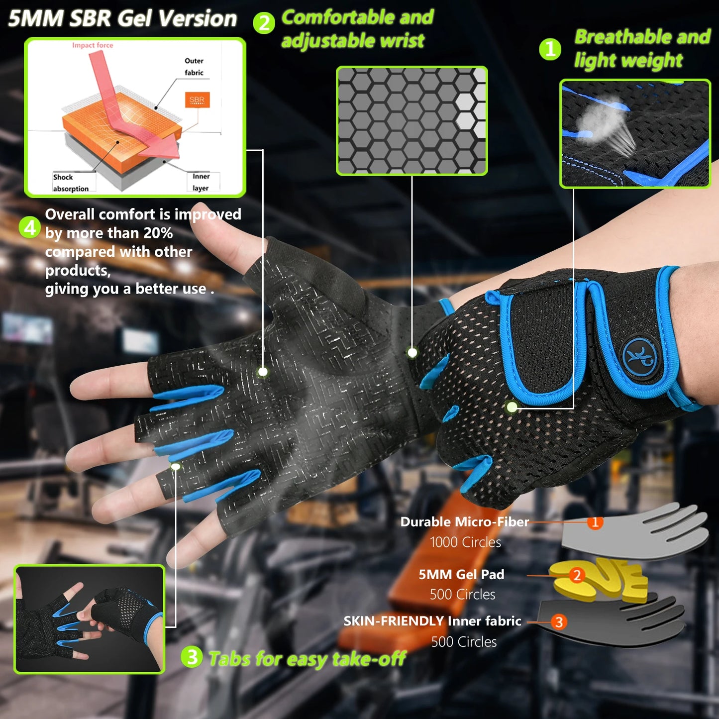 Anti-Slip Gym Gloves