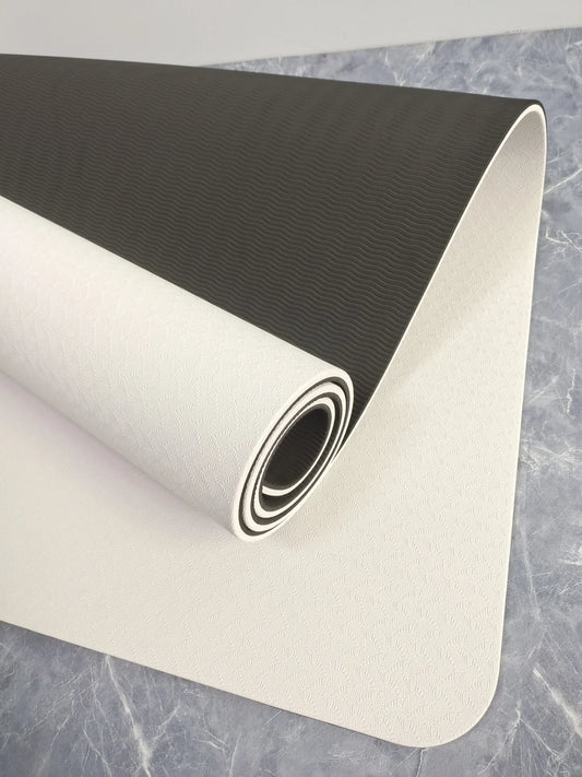 White Thiened TPE Yoga Mat