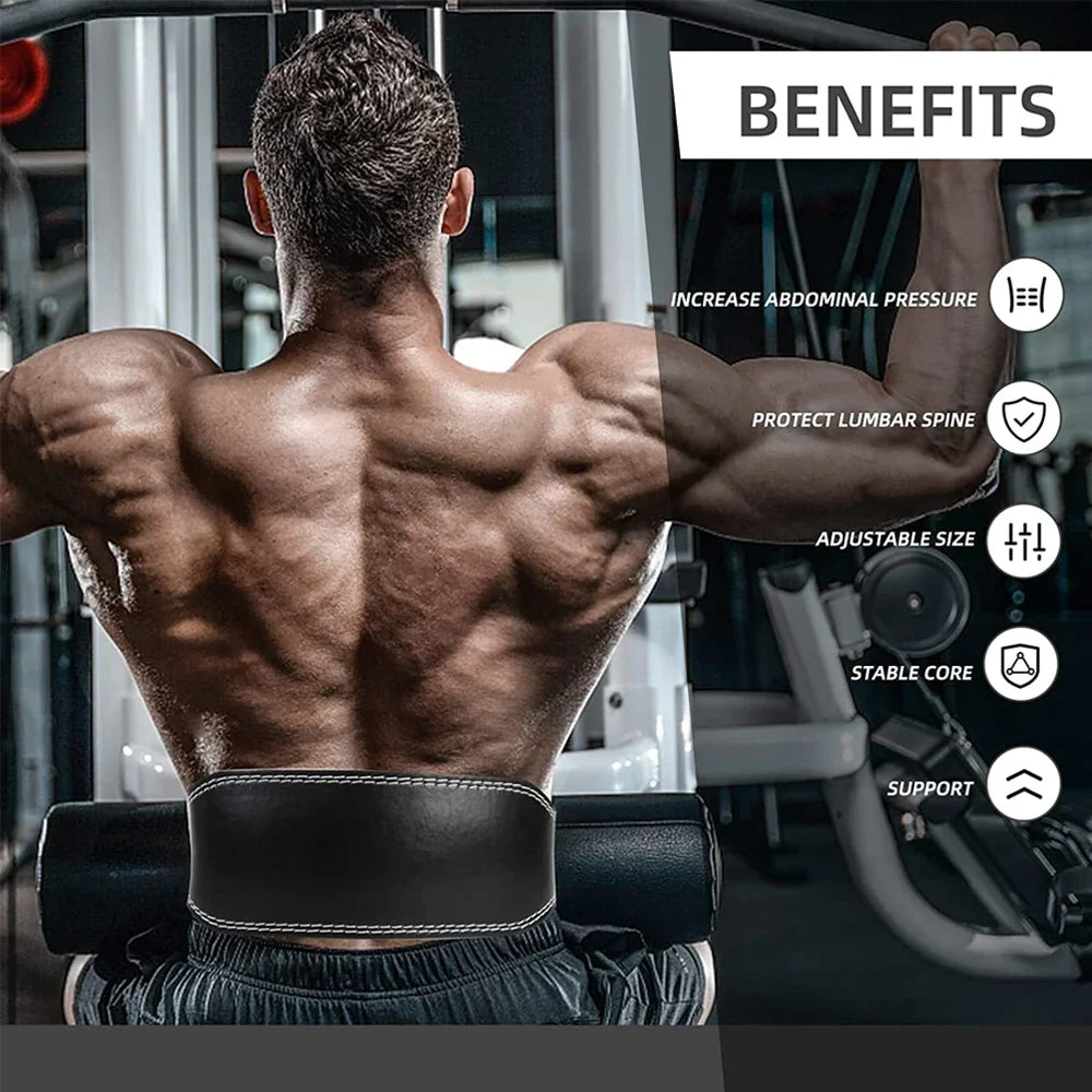 UV layered Leather Weightlifting Belt