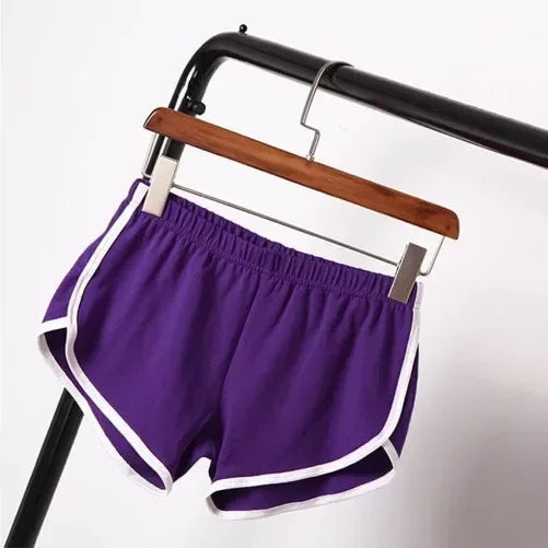 New Fashion Sports Shorts Women Home Casual Hot Pants Solid Color Yoga Fitness Running Beach Pants Candy Color Sweatpants