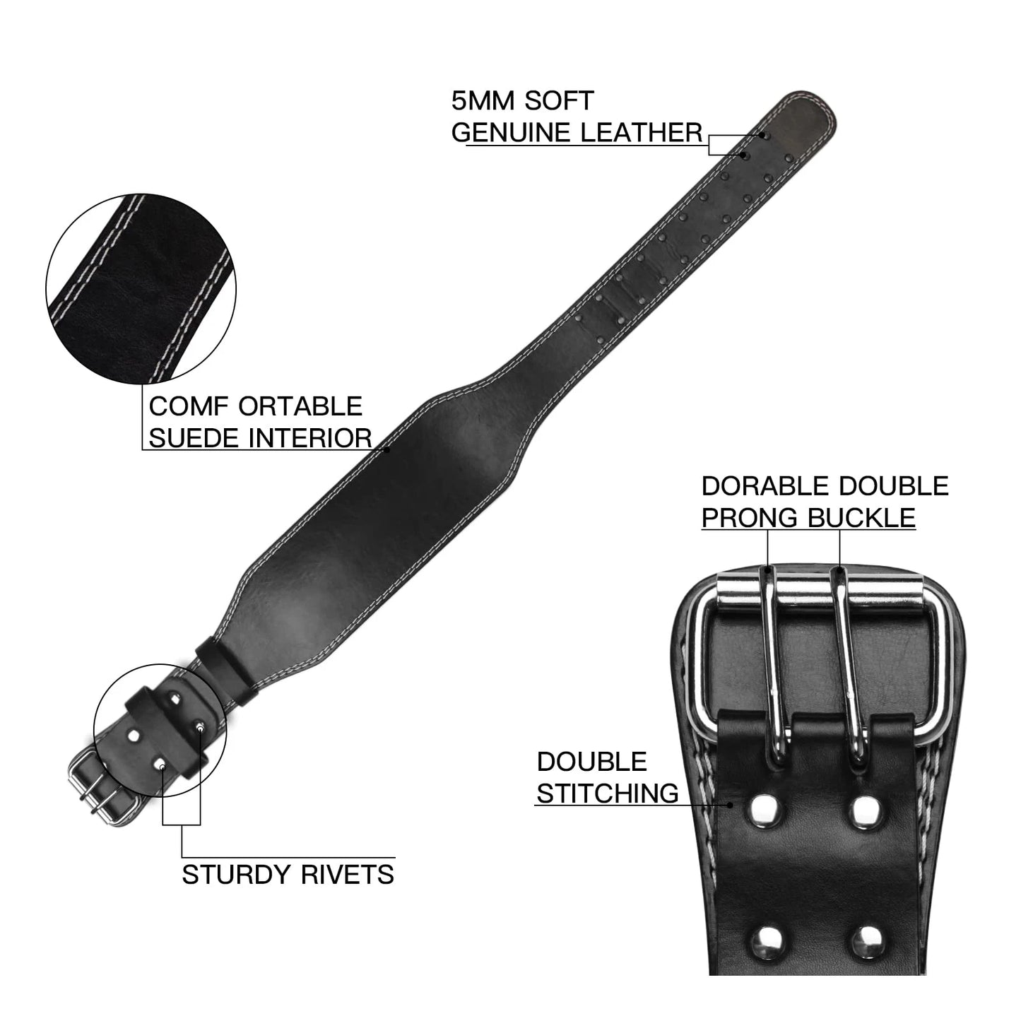 Leather Weightlifting Belt