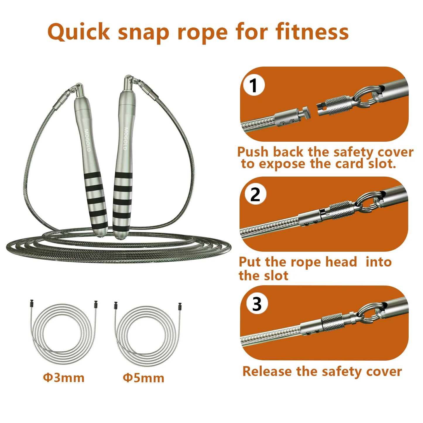 Steel wire speed jump rope