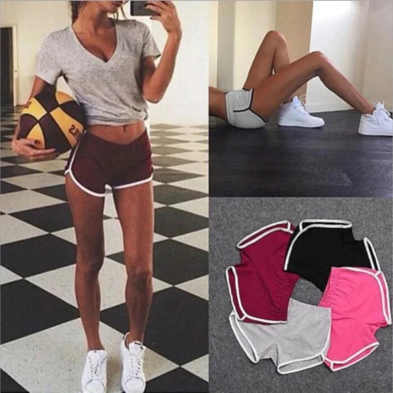 New Fashion Sports Shorts Women Home Casual Hot Pants Solid Color Yoga Fitness Running Beach Pants Candy Color Sweatpants