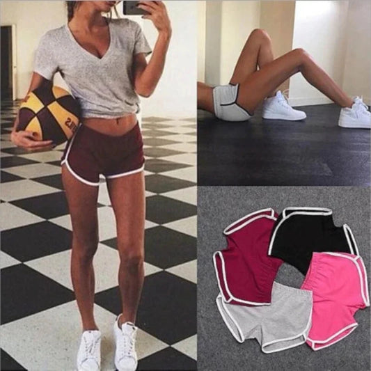 New Fashion Sports Shorts Women Home Casual Hot Pants Solid Color Yoga Fitness Running Beach Pants Candy Color Sweatpants