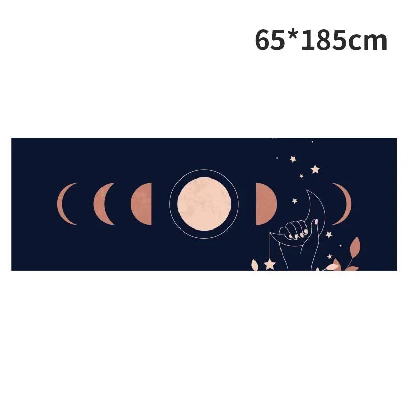 185*63cm Fleece Printed Yoga Towel Sweat Absorbent Non-Slip Cloth Fitness Mat Cover Ultra-thin Folding Cushion Exercise Pilates