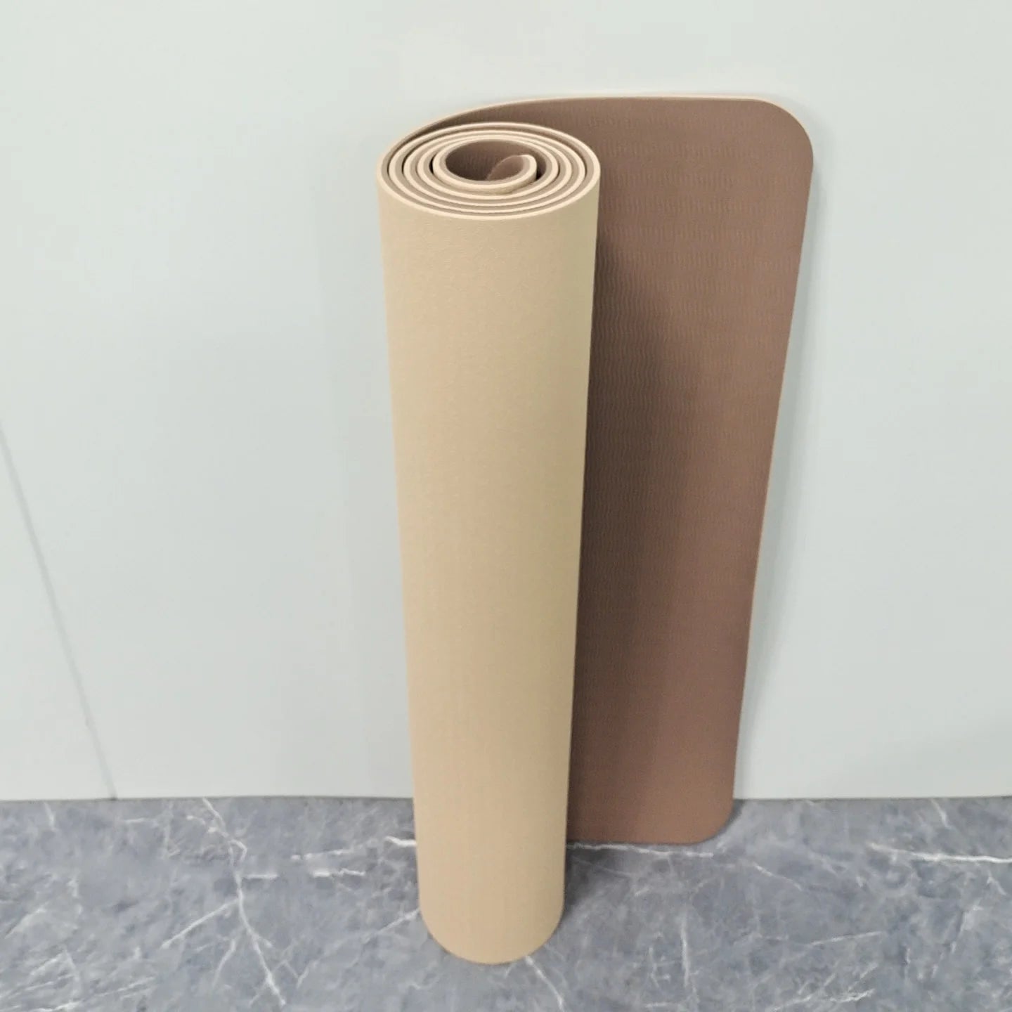 White Thiened TPE Yoga Mat