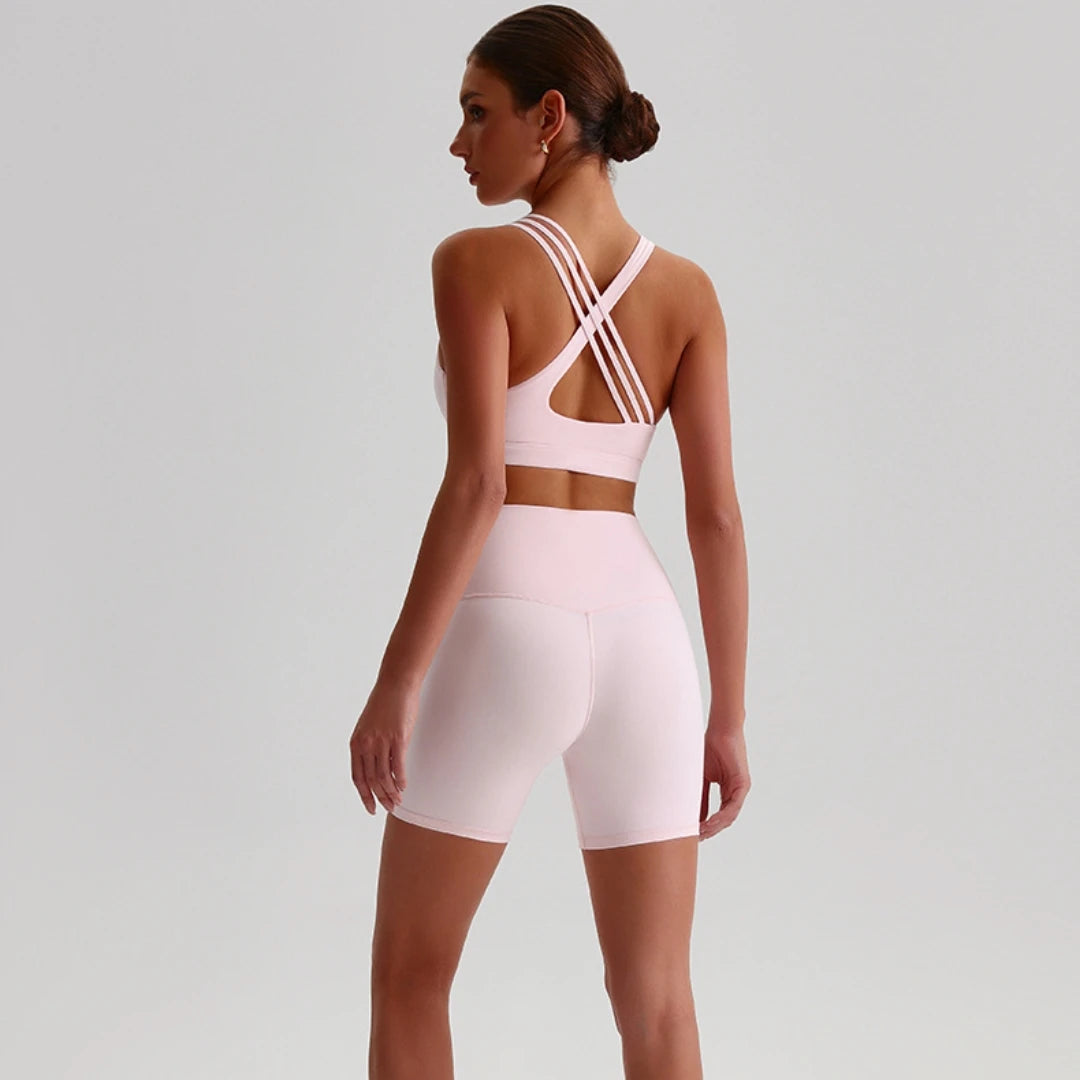 High Waist Gym Yoga Short Legging Set