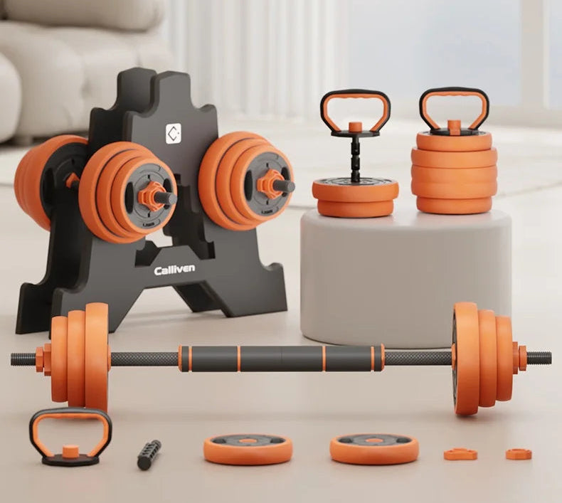 Adjustable Dumbbell Kettlebell Barbell Set