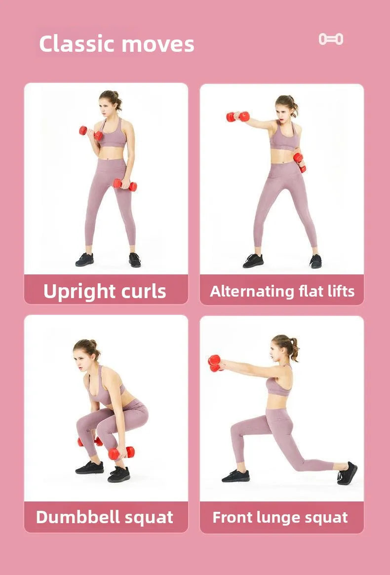 Rubber Coated  Iron Dumbbells