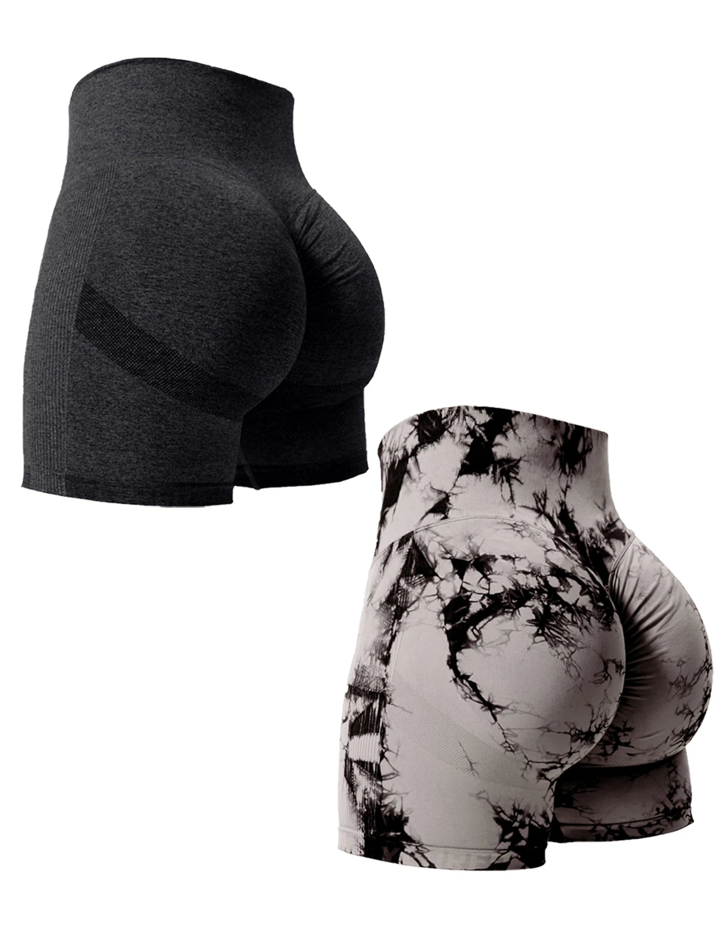 2PCS Tie Dye Gym Shorts