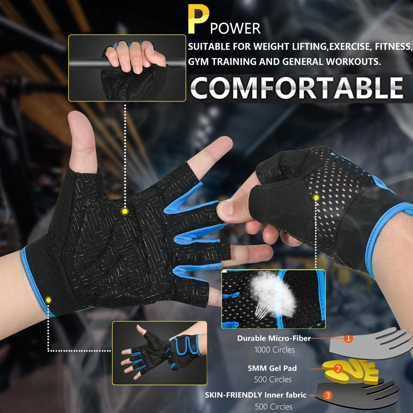 Anti-Slip Gym Gloves