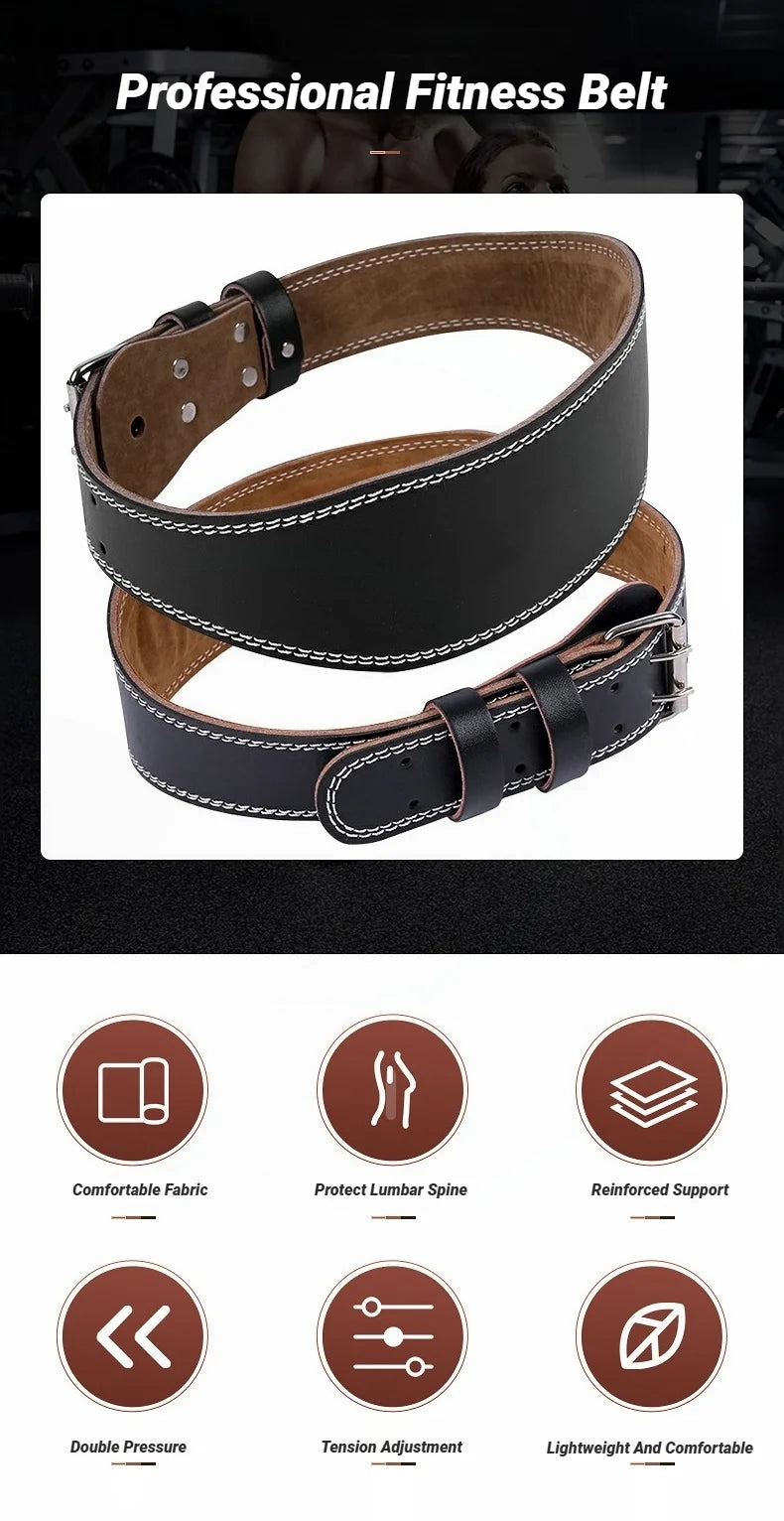 Cowhide Weightlifting Belt