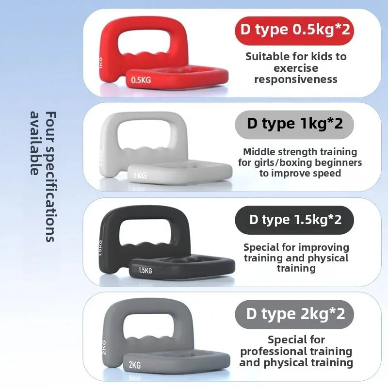 0.5~2kg 2 Pieces/Set Dumbbells Set Weight Movement Home Gym Training for Women Men Adult Child Adjustable Dumbbell Kettlebell