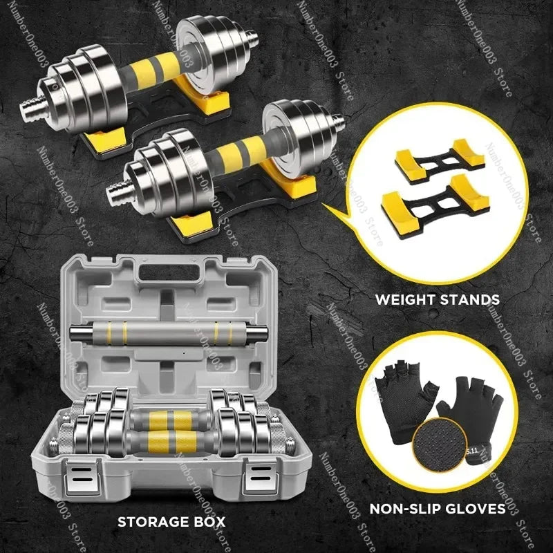 Adjustable Dumbbell & Barbell  Set Combo