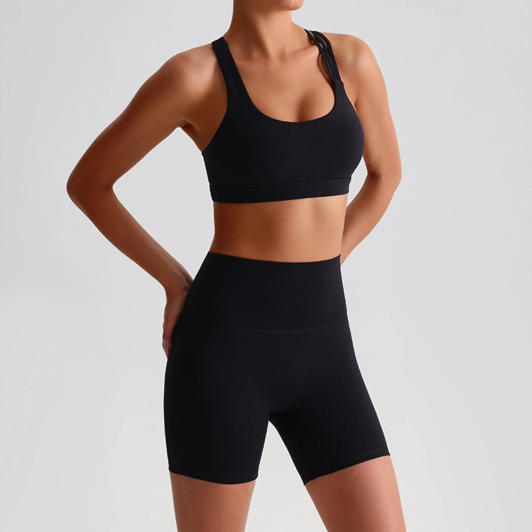 High Waist Gym Yoga Short Legging Set