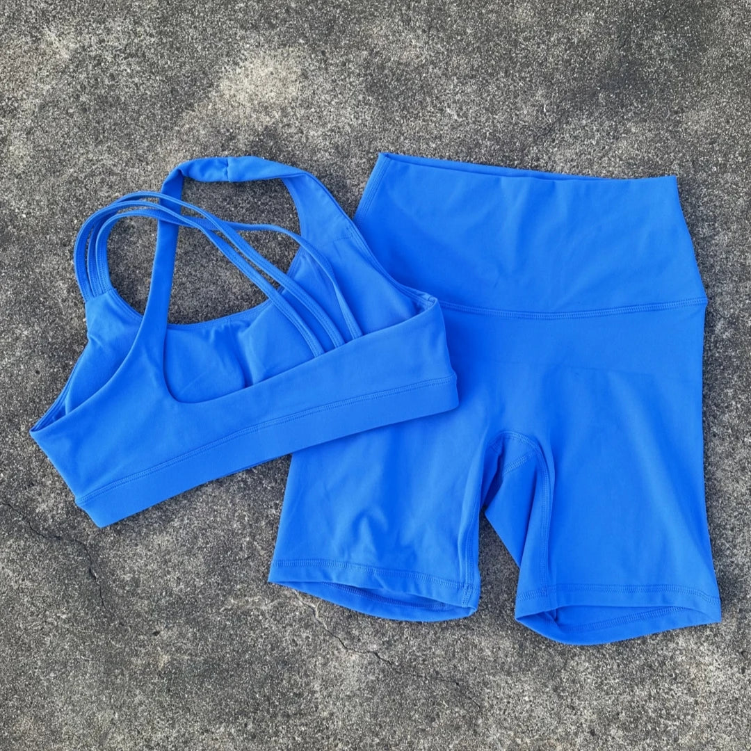 High Waist Gym Yoga Short Legging Set