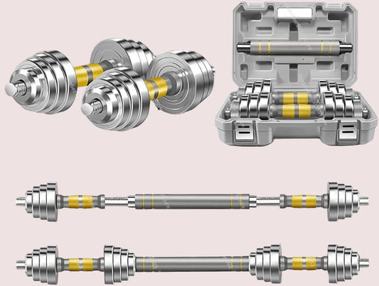 Adjustable Dumbbell & Barbell  Set Combo