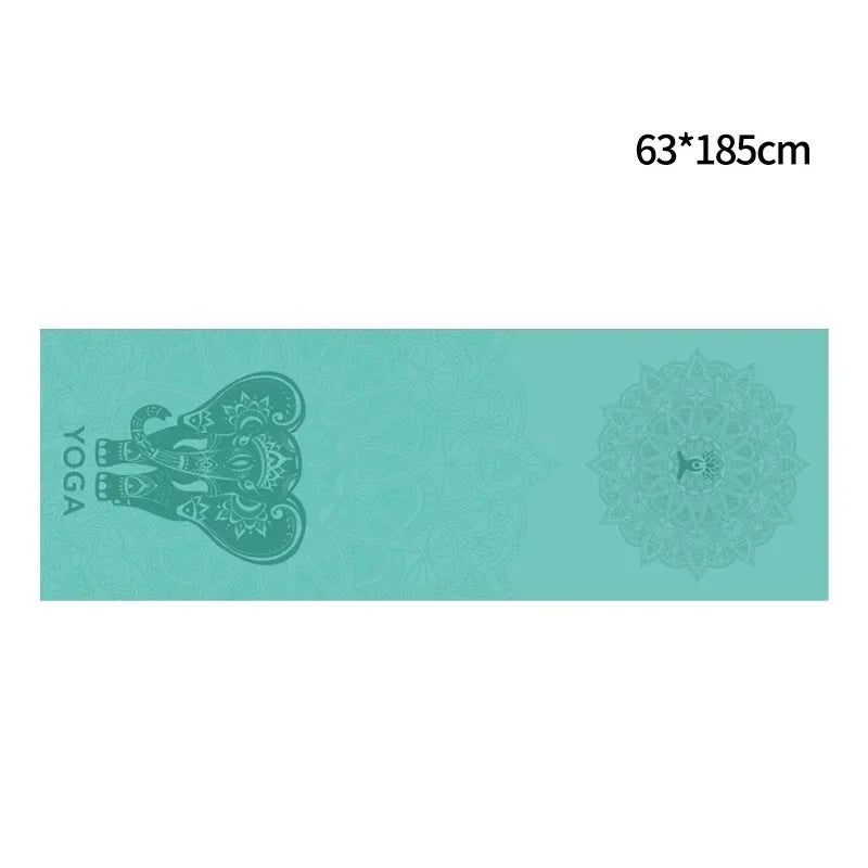 185*63cm Fleece Printed Yoga Towel Sweat Absorbent Non-Slip Cloth Fitness Mat Cover Ultra-thin Folding Cushion Exercise Pilates