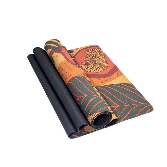 Rubber Cork Printed Yoga Mat