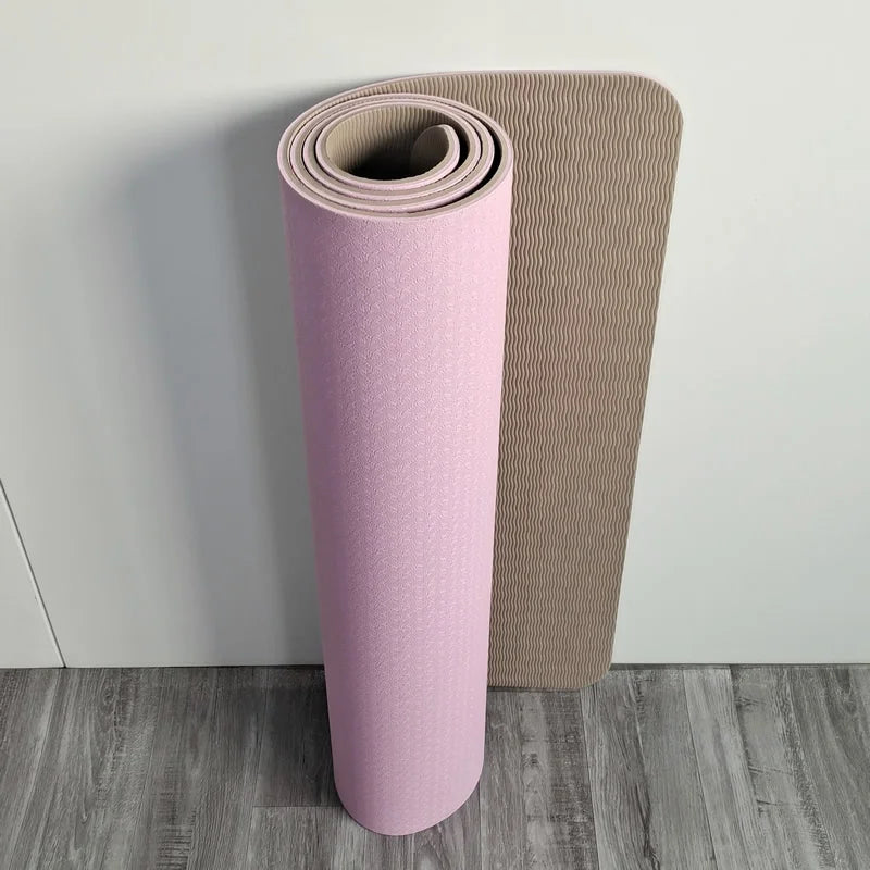 White Thiened TPE Yoga Mat