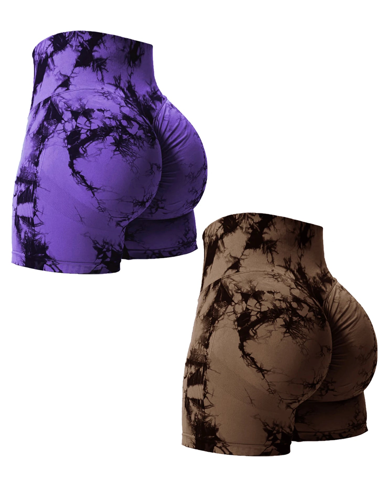 2PCS Tie Dye Gym Shorts