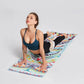 185*63cm Fleece Printed Yoga Towel Sweat Absorbent Non-Slip Cloth Fitness Mat Cover Ultra-thin Folding Cushion Exercise Pilates