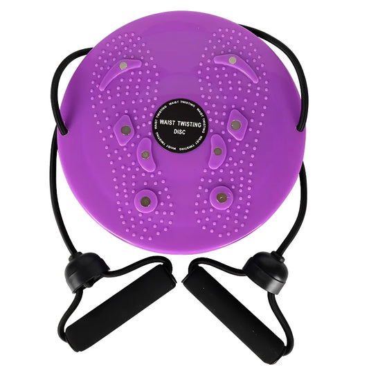 360° Rotating Twist Exercise Board with Elastic Rope & Non-Slip Base