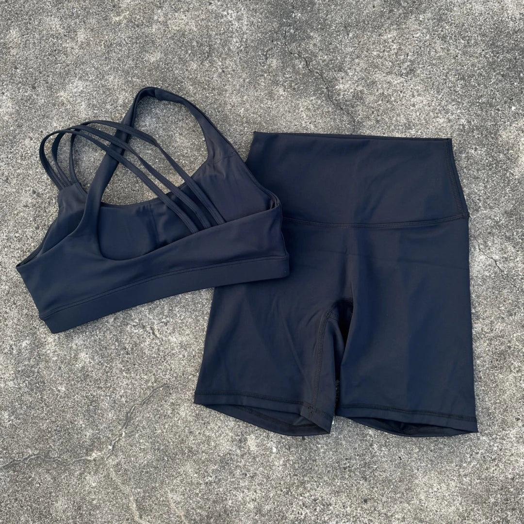 High Waist Gym Yoga Short Legging Set