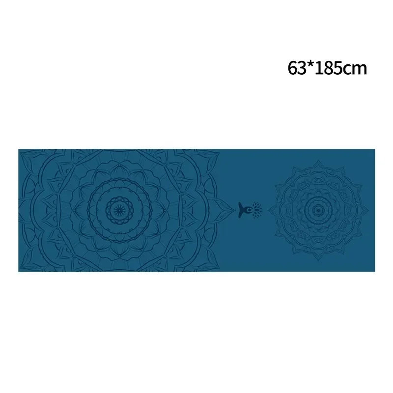 185*63cm Fleece Printed Yoga Towel Sweat Absorbent Non-Slip Cloth Fitness Mat Cover Ultra-thin Folding Cushion Exercise Pilates
